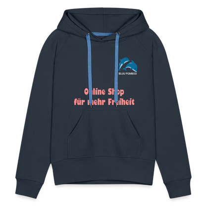 BLUU POMBOO Frauen Premium Hoodie - Navy