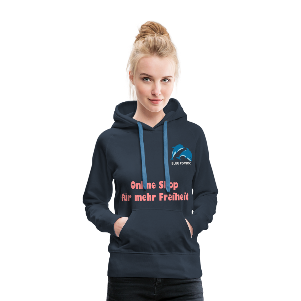 BLUU POMBOO Frauen Premium Hoodie - Navy