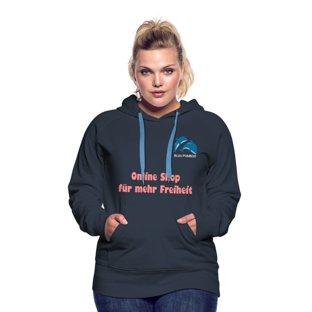 BLUU POMBOO Frauen Premium Hoodie - Navy