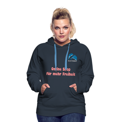 BLUU POMBOO Frauen Premium Hoodie - Navy