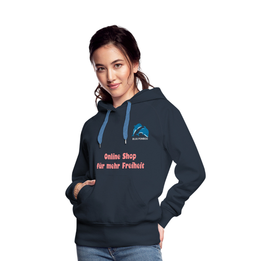 BLUU POMBOO Frauen Premium Hoodie - Navy