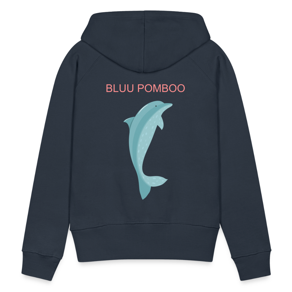 BLUU POMBOO Frauen Premium Hoodie - Navy