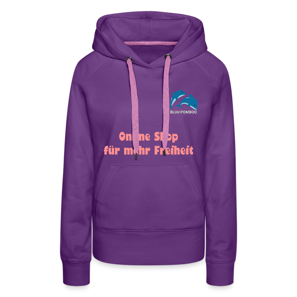 BLUU POMBOO Frauen Premium Hoodie - Purple