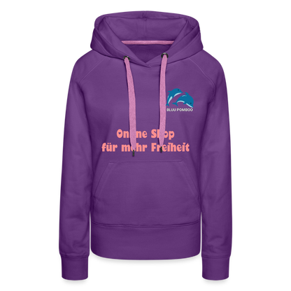 BLUU POMBOO Frauen Premium Hoodie - Purple