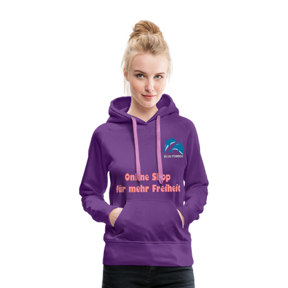 BLUU POMBOO Frauen Premium Hoodie - Purple