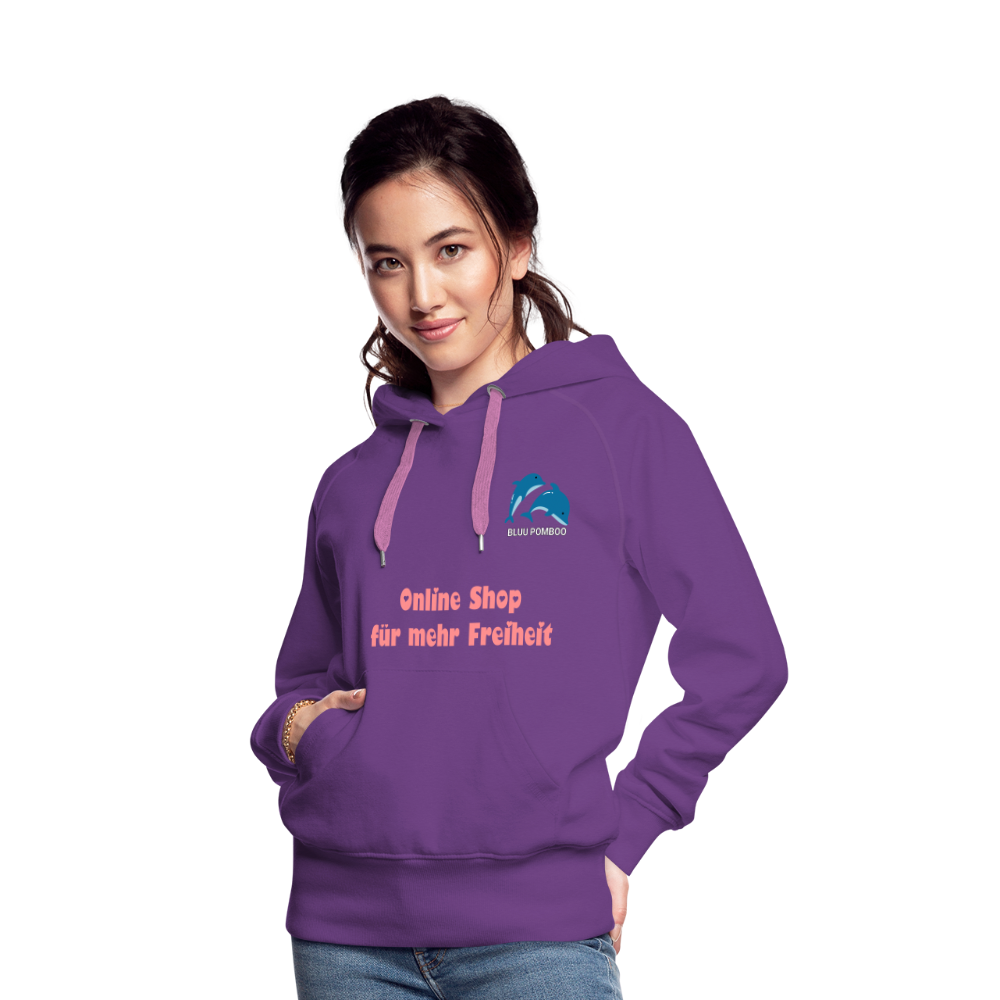 BLUU POMBOO Frauen Premium Hoodie - Purple