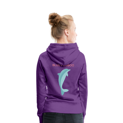 BLUU POMBOO Frauen Premium Hoodie - Purple