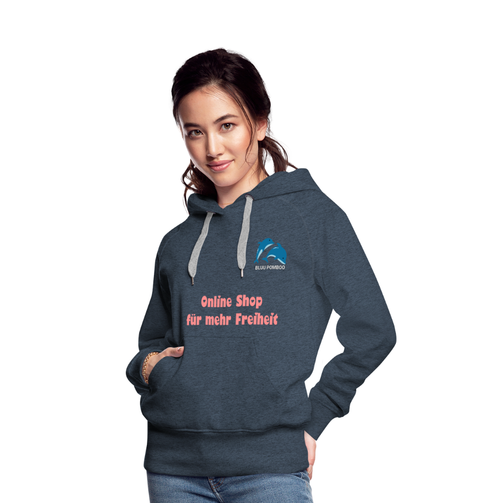 BLUU POMBOO Frauen Premium Hoodie - Jeansblau