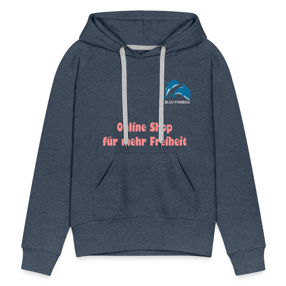 BLUU POMBOO Frauen Premium Hoodie - Jeansblau