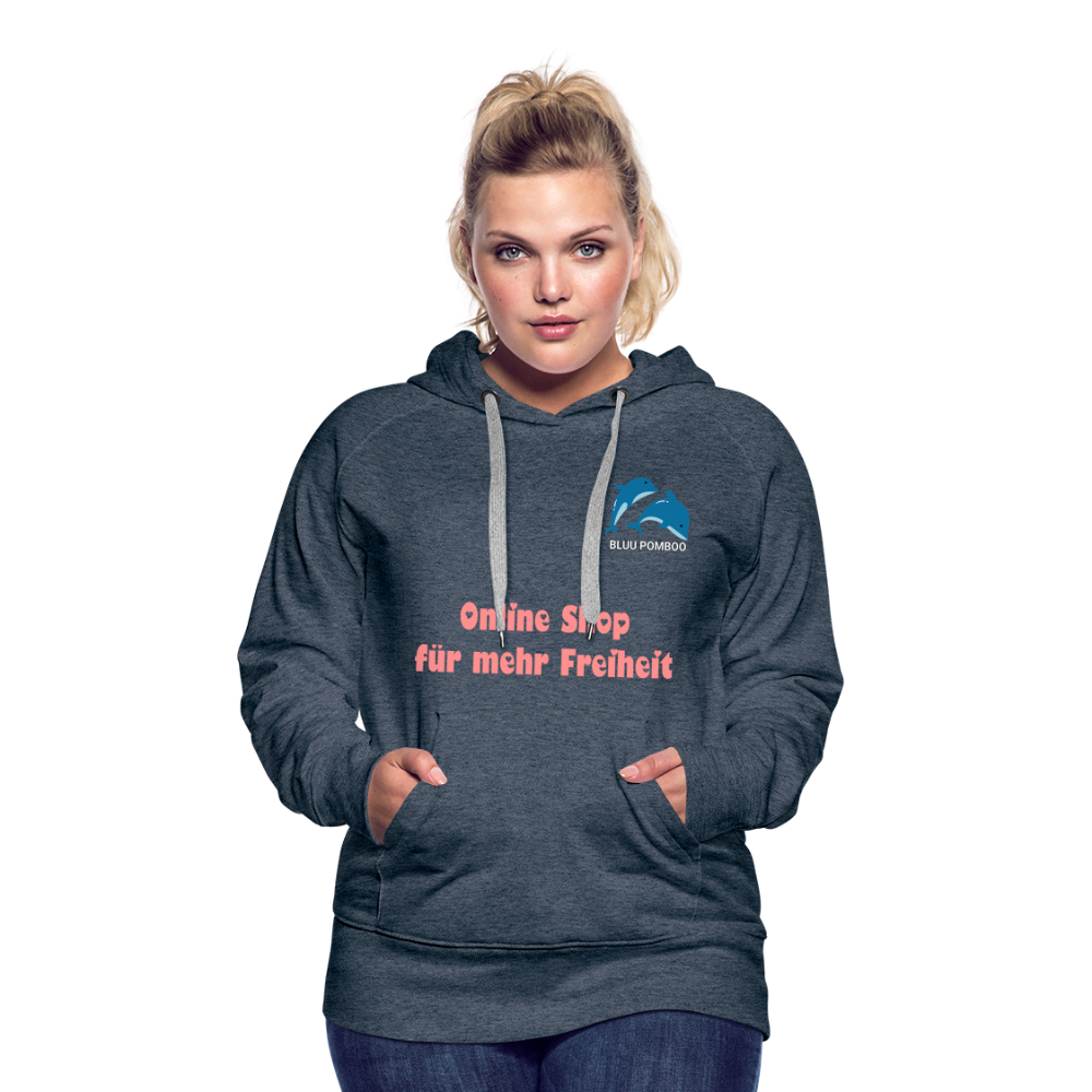 BLUU POMBOO Frauen Premium Hoodie - Jeansblau