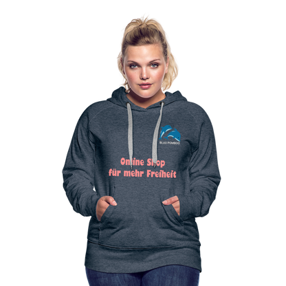 BLUU POMBOO Frauen Premium Hoodie - Jeansblau