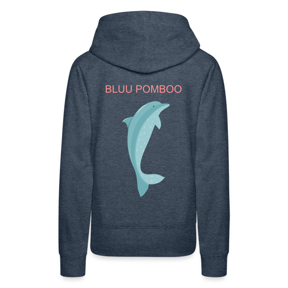 BLUU POMBOO Frauen Premium Hoodie - Jeansblau