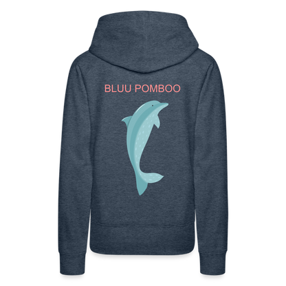 BLUU POMBOO Frauen Premium Hoodie - Jeansblau