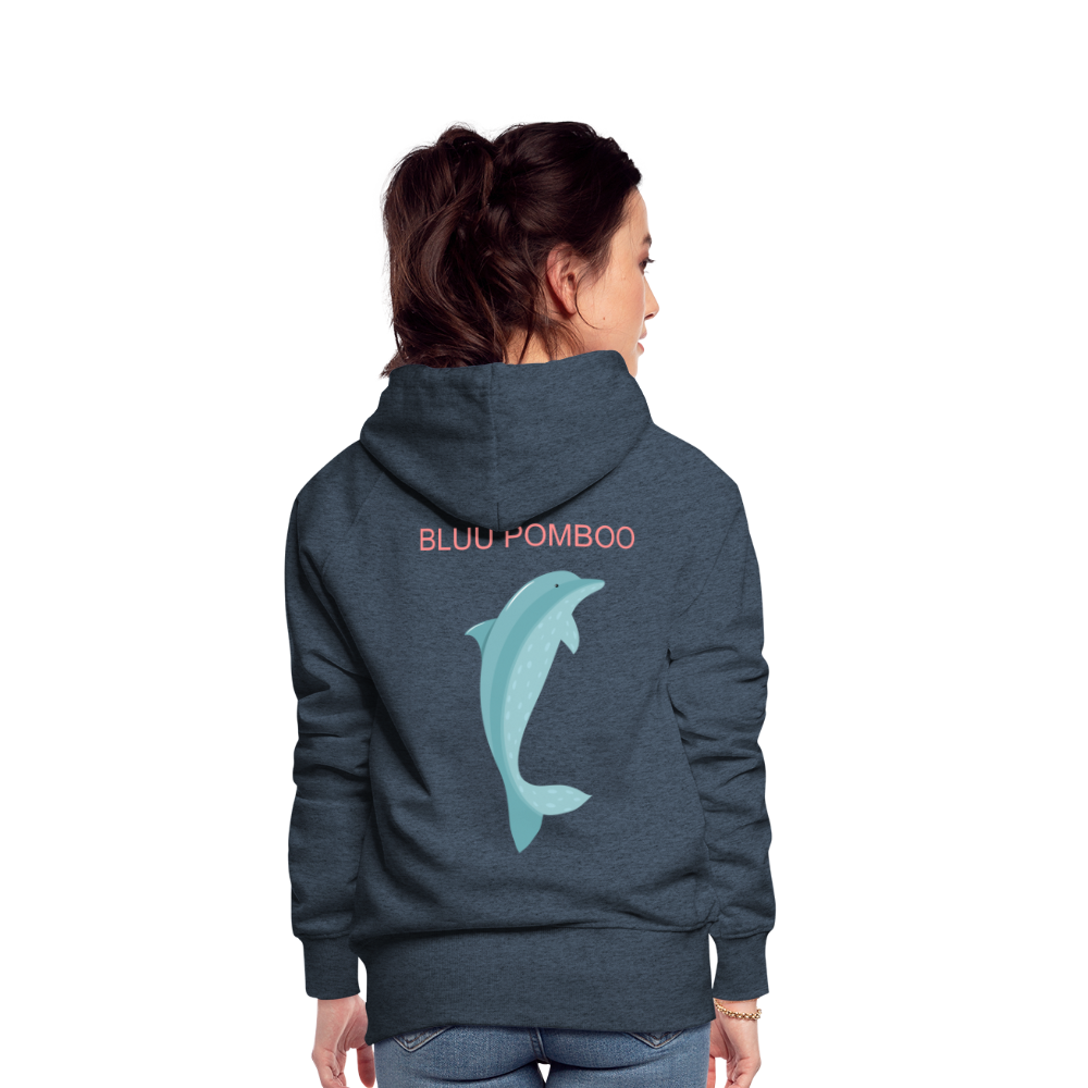 BLUU POMBOO Frauen Premium Hoodie - Jeansblau