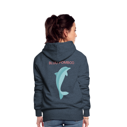 BLUU POMBOO Frauen Premium Hoodie - Jeansblau