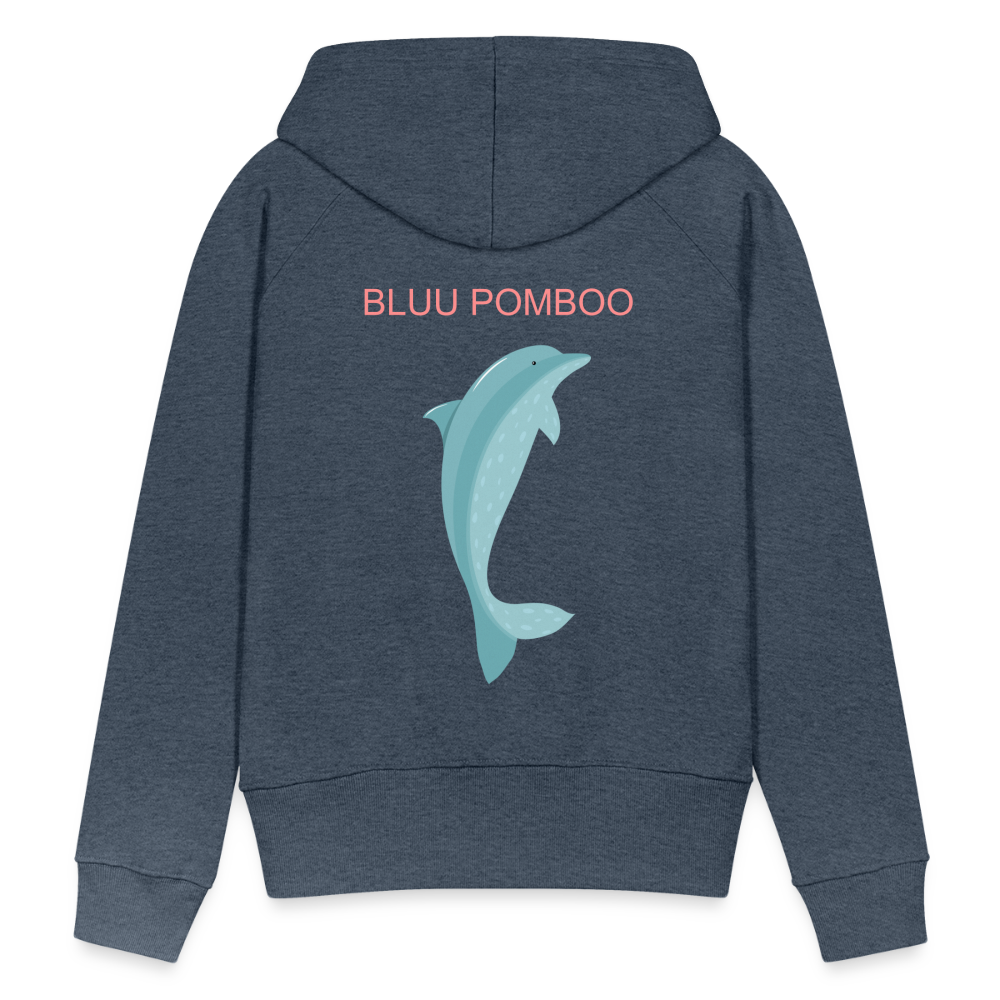 BLUU POMBOO Frauen Premium Hoodie - Jeansblau