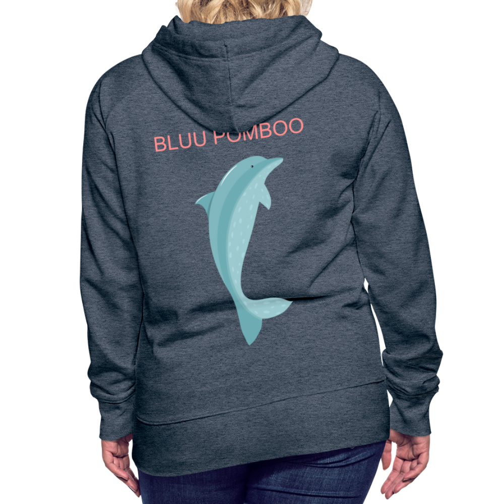 BLUU POMBOO Frauen Premium Hoodie - Jeansblau