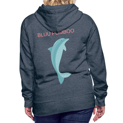 BLUU POMBOO Frauen Premium Hoodie - Jeansblau