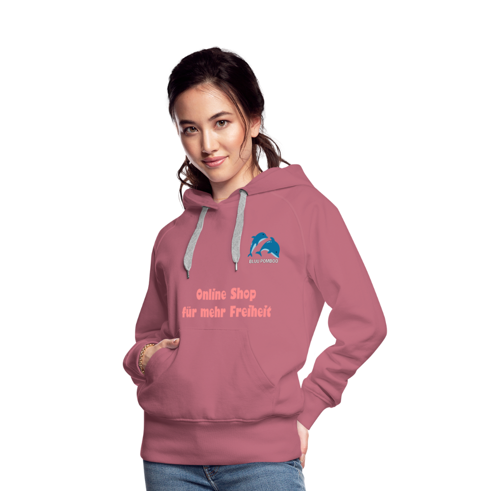 BLUU POMBOO Frauen Premium Hoodie - Malve