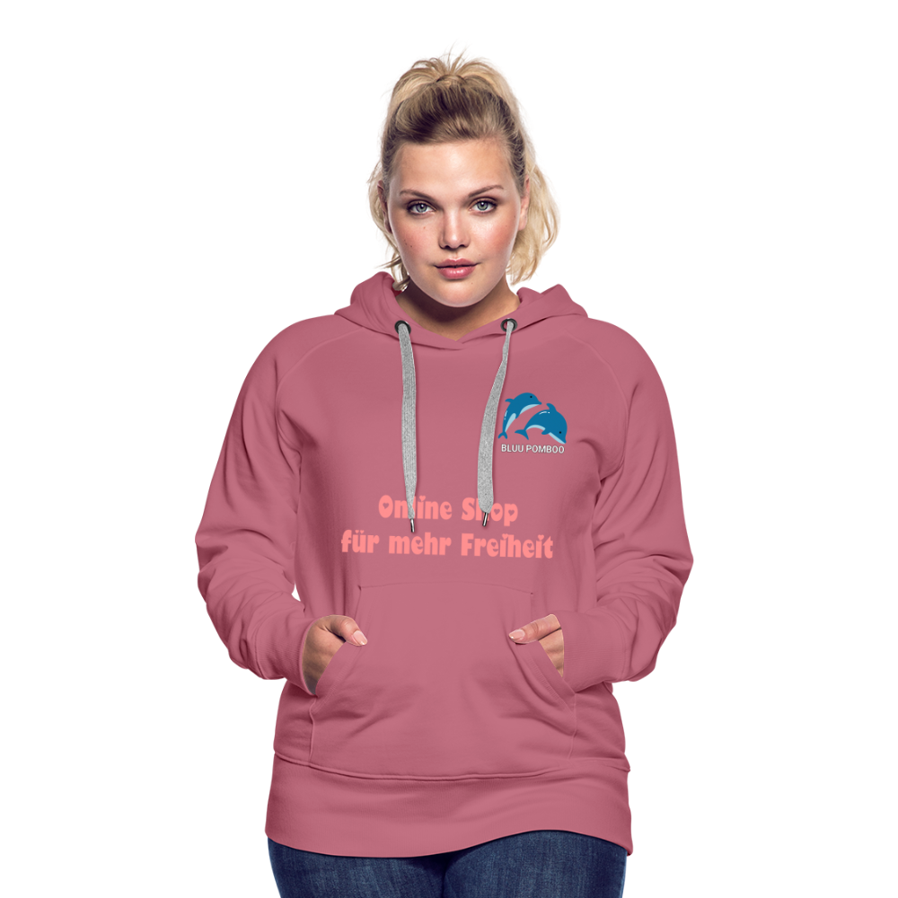 BLUU POMBOO Frauen Premium Hoodie - Malve