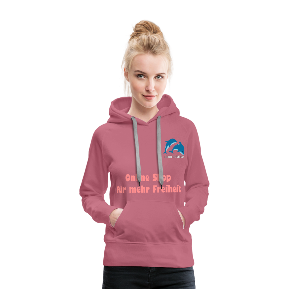 BLUU POMBOO Frauen Premium Hoodie - Malve