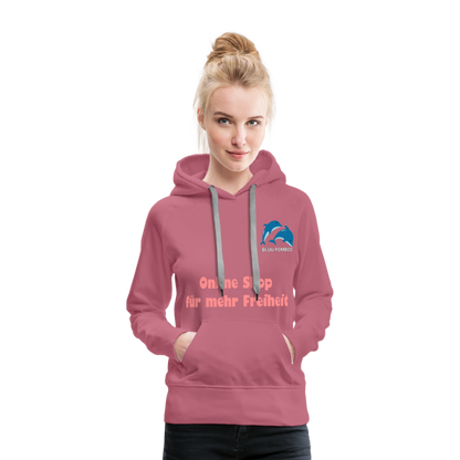 BLUU POMBOO Frauen Premium Hoodie - Malve