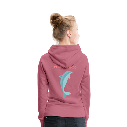 BLUU POMBOO Frauen Premium Hoodie - Malve