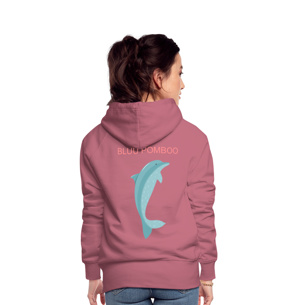 BLUU POMBOO Frauen Premium Hoodie - Malve