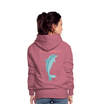 BLUU POMBOO Frauen Premium Hoodie - Malve