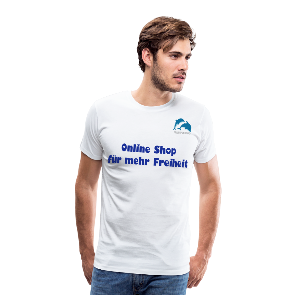 BLUU POMBOO Männer Premium T-Shirt - weiß