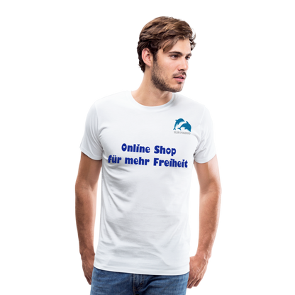 BLUU POMBOO Männer Premium T-Shirt - weiß