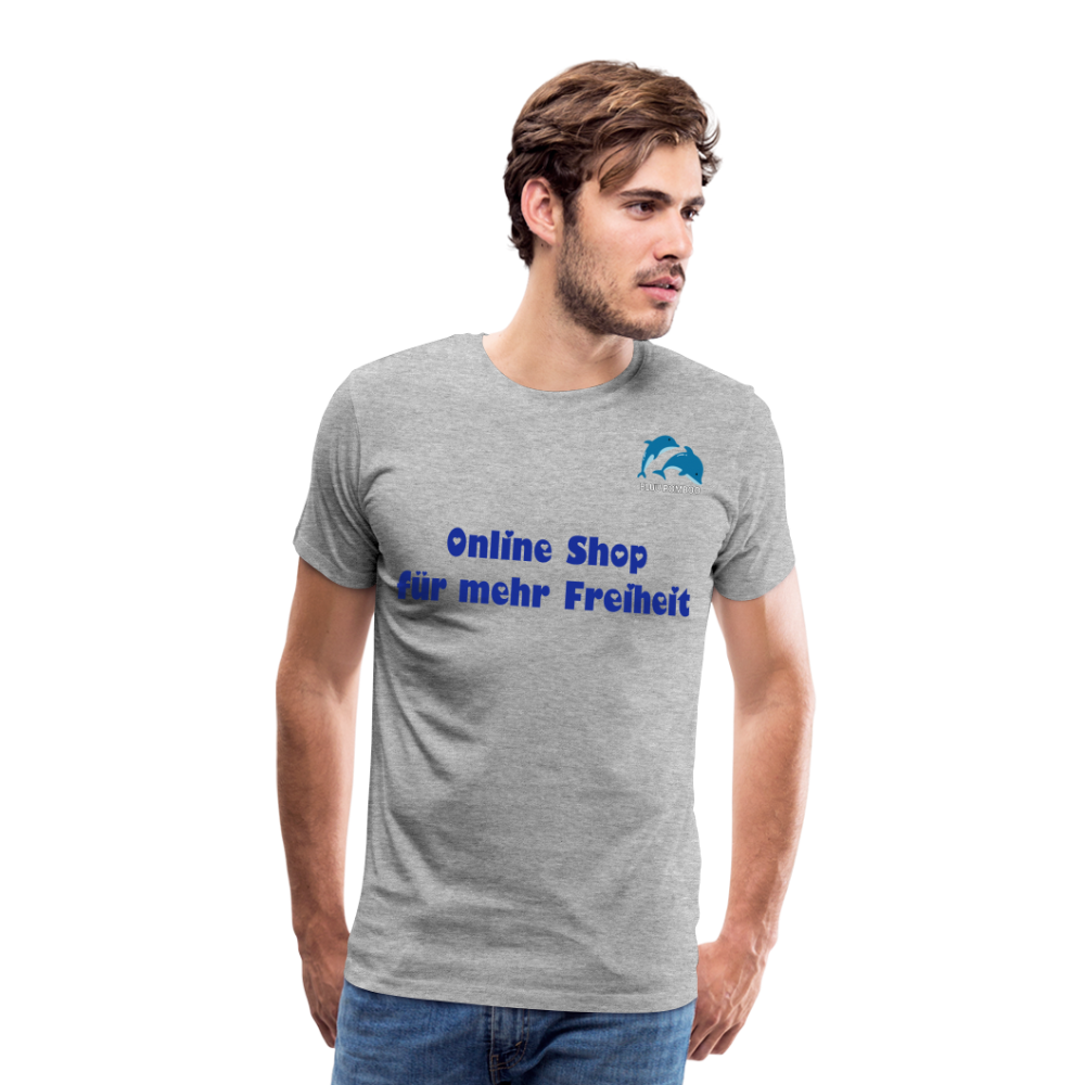 BLUU POMBOO Männer Premium T-Shirt - Grau meliert