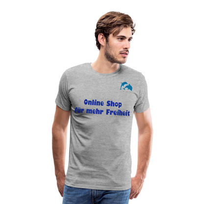 BLUU POMBOO Männer Premium T-Shirt - Grau meliert