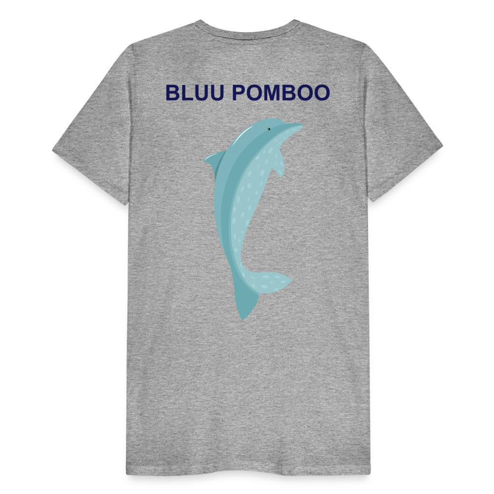 BLUU POMBOO Männer Premium T-Shirt - Grau meliert