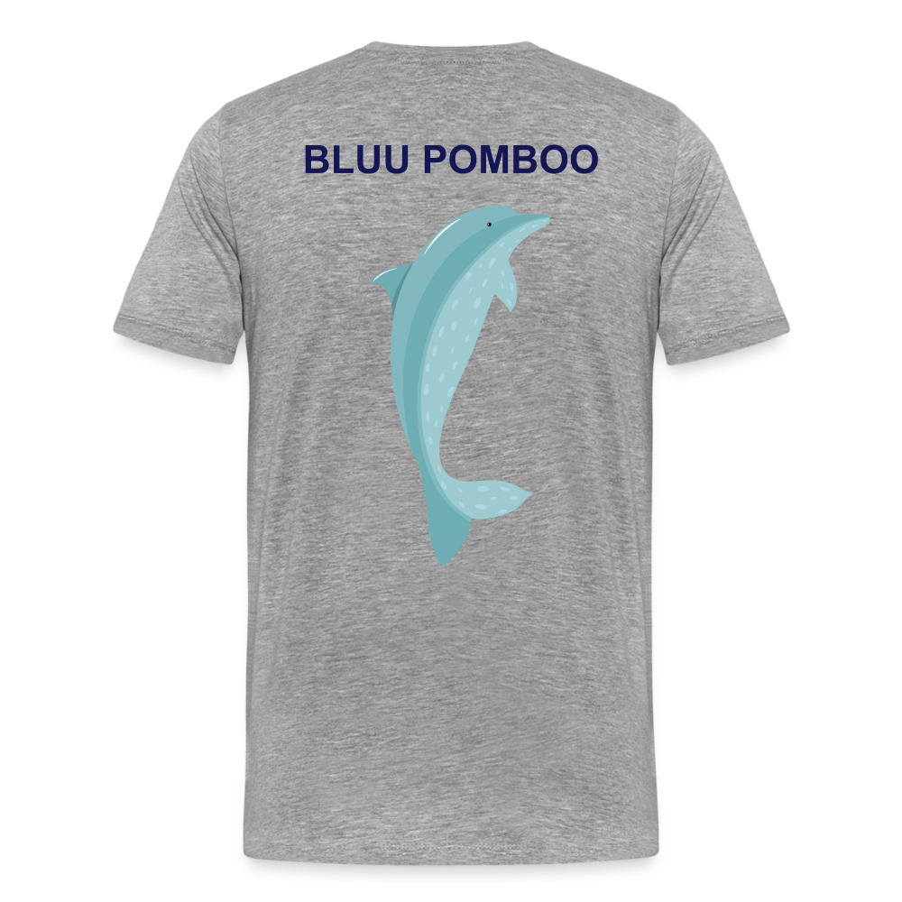 BLUU POMBOO Männer Premium T-Shirt - Grau meliert