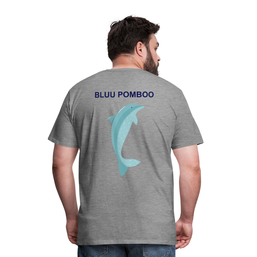 BLUU POMBOO Männer Premium T-Shirt - Grau meliert