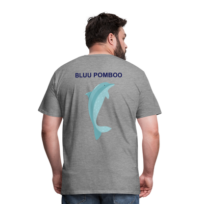 BLUU POMBOO Männer Premium T-Shirt - Grau meliert