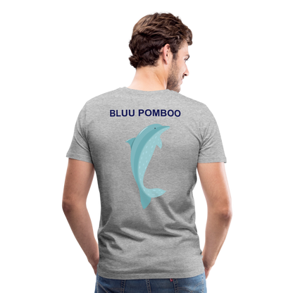 BLUU POMBOO Männer Premium T-Shirt - Grau meliert