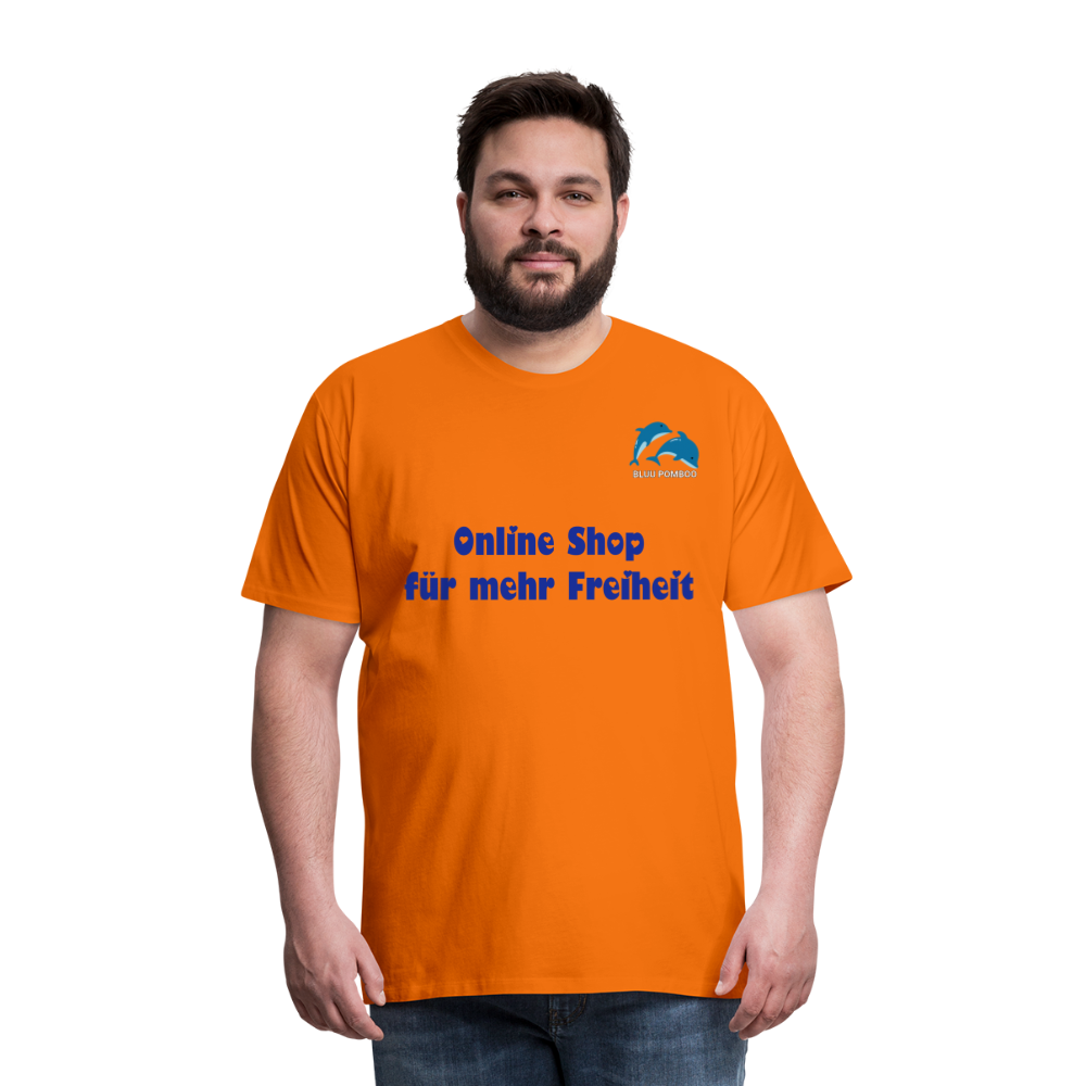 BLUU POMBOO Männer Premium T-Shirt - Orange