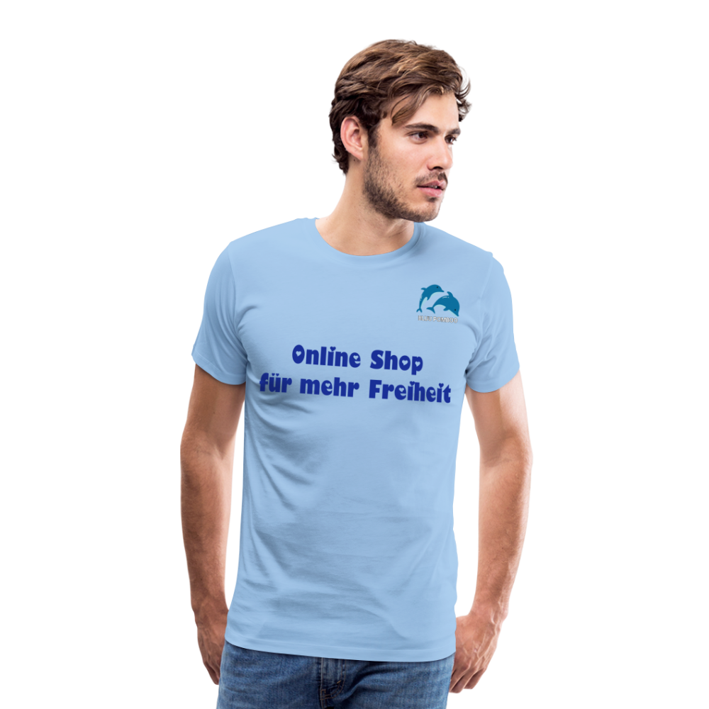 BLUU POMBOO Männer Premium T-Shirt - Sky