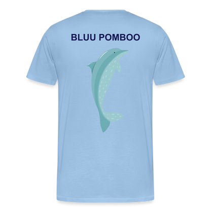 BLUU POMBOO Männer Premium T-Shirt - Sky