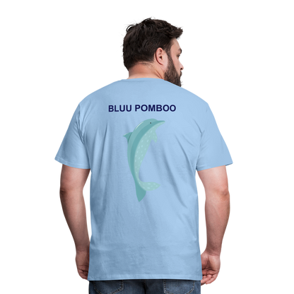 BLUU POMBOO Männer Premium T-Shirt - Sky