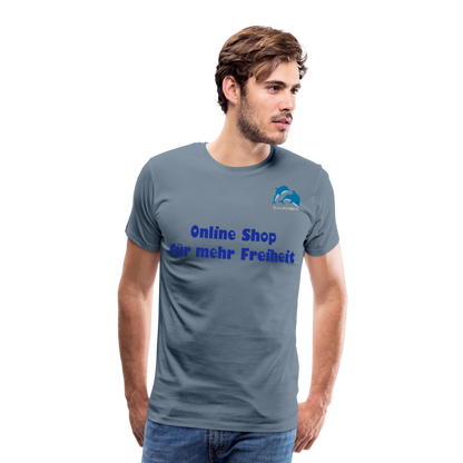 BLUU POMBOO Männer Premium T-Shirt - Blaugrau