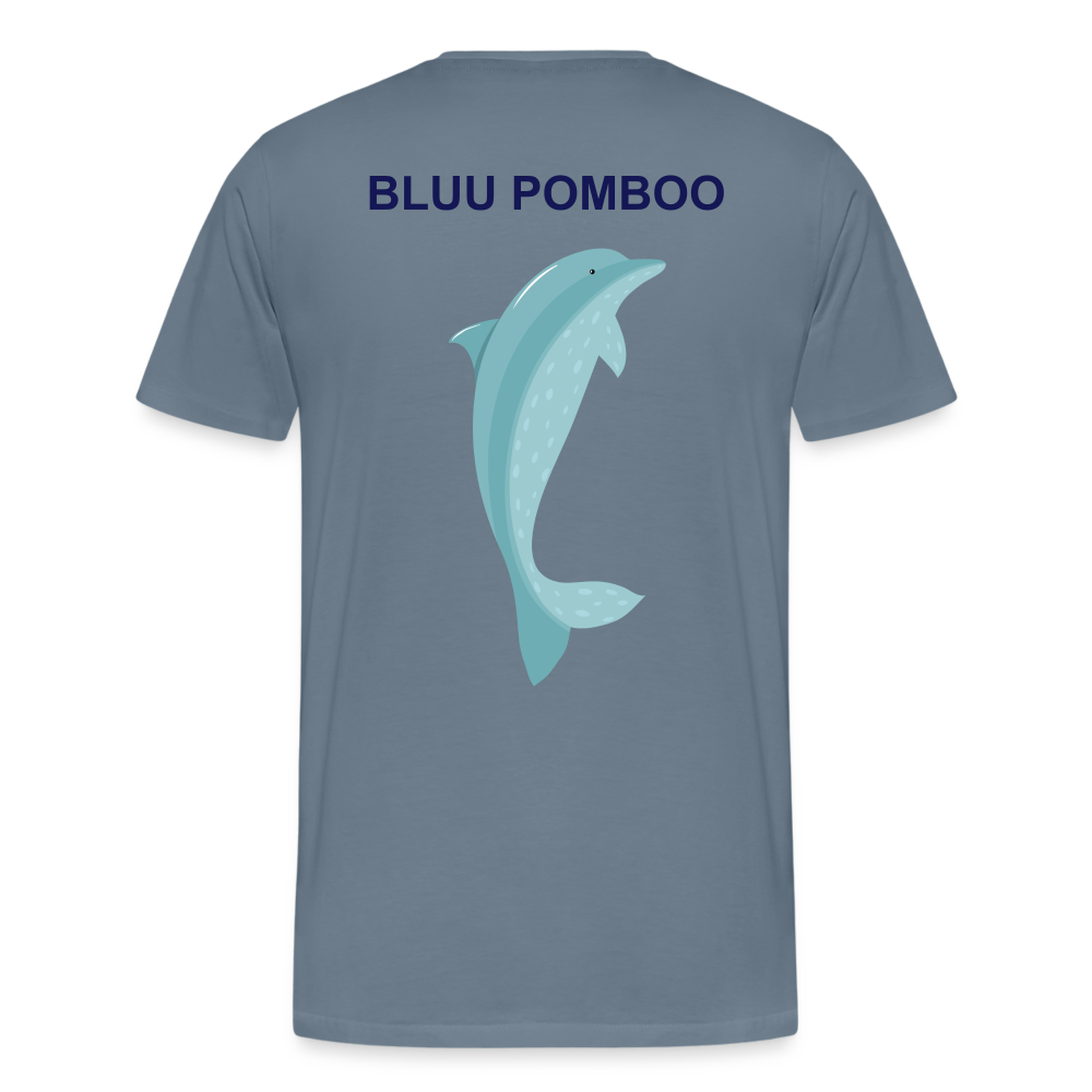 BLUU POMBOO Männer Premium T-Shirt - Blaugrau