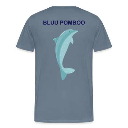 BLUU POMBOO Männer Premium T-Shirt - Blaugrau