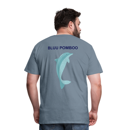 BLUU POMBOO Männer Premium T-Shirt - Blaugrau