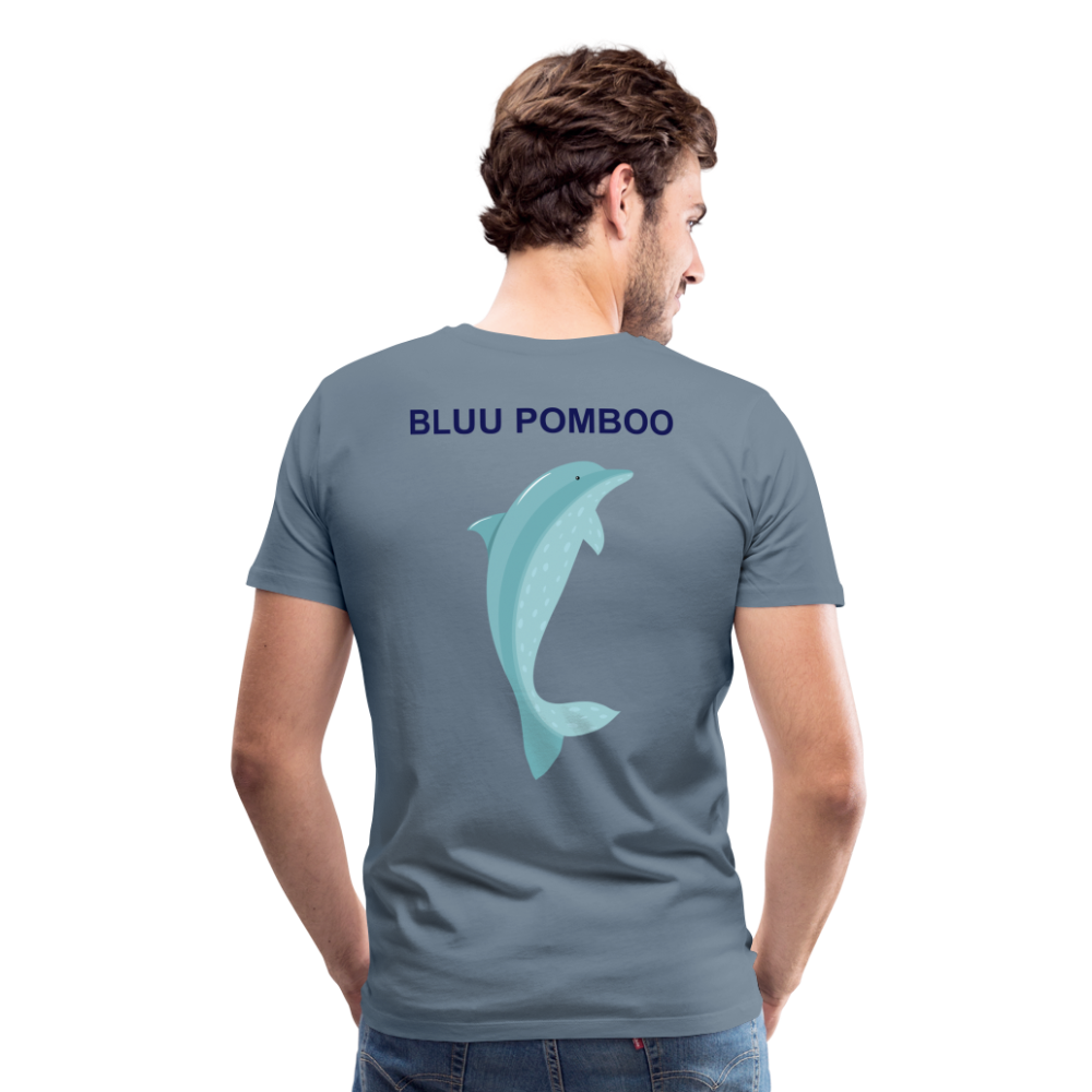 BLUU POMBOO Männer Premium T-Shirt - Blaugrau