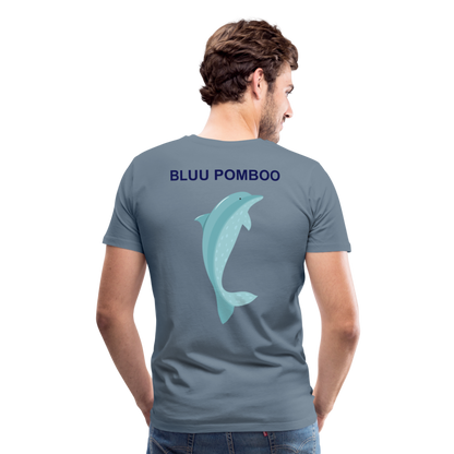 BLUU POMBOO Männer Premium T-Shirt - Blaugrau