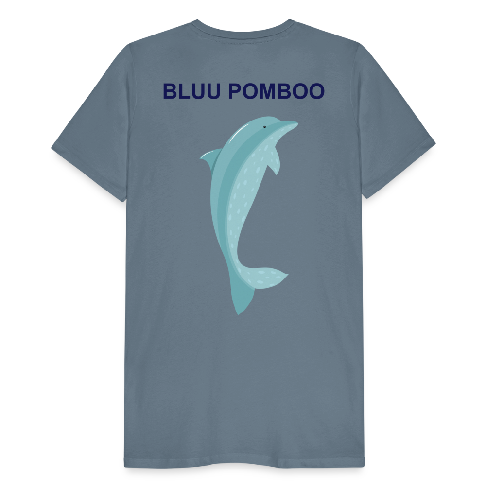 BLUU POMBOO Männer Premium T-Shirt - Blaugrau