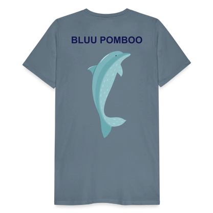 BLUU POMBOO Männer Premium T-Shirt - Blaugrau